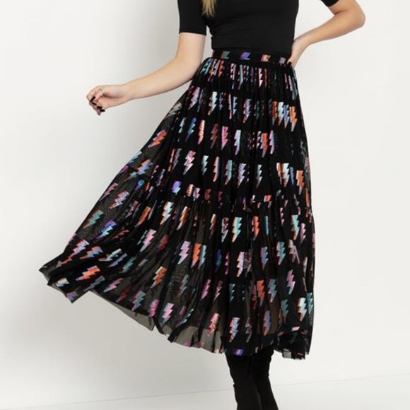 Blackmilk Dresses & Skirts - Blackmilk Ziggy Two Tier Sheer Midaxi Skirt  Bowie Stardust Small Sold Out